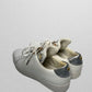 Michael Kors White Fashion Sneaker with Mixed Metallic Detailing