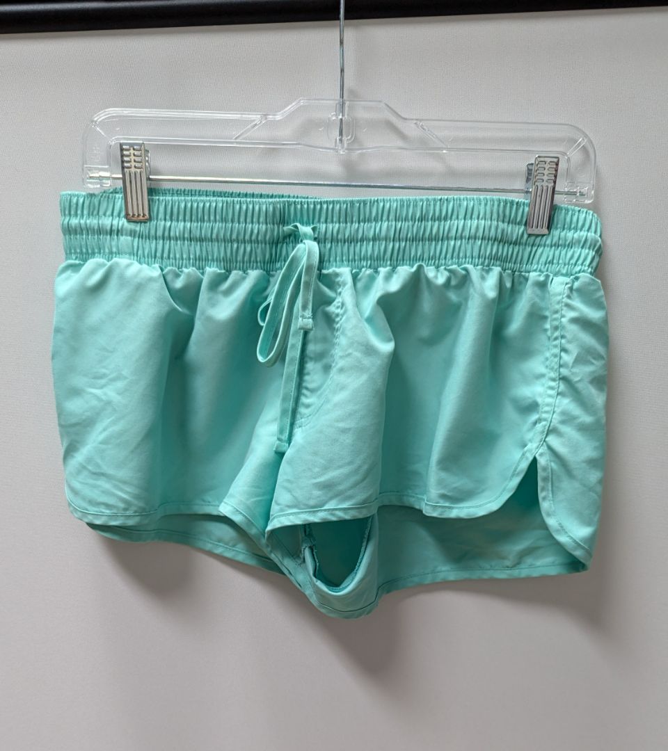 BONGO Turquoise Elastic Waist Active Shorts