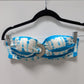 Venus Blue/White Tie-Dye Moon Emblem Strapless Bikini Top