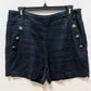 Jones New York Navy Linen Sailor Shorts