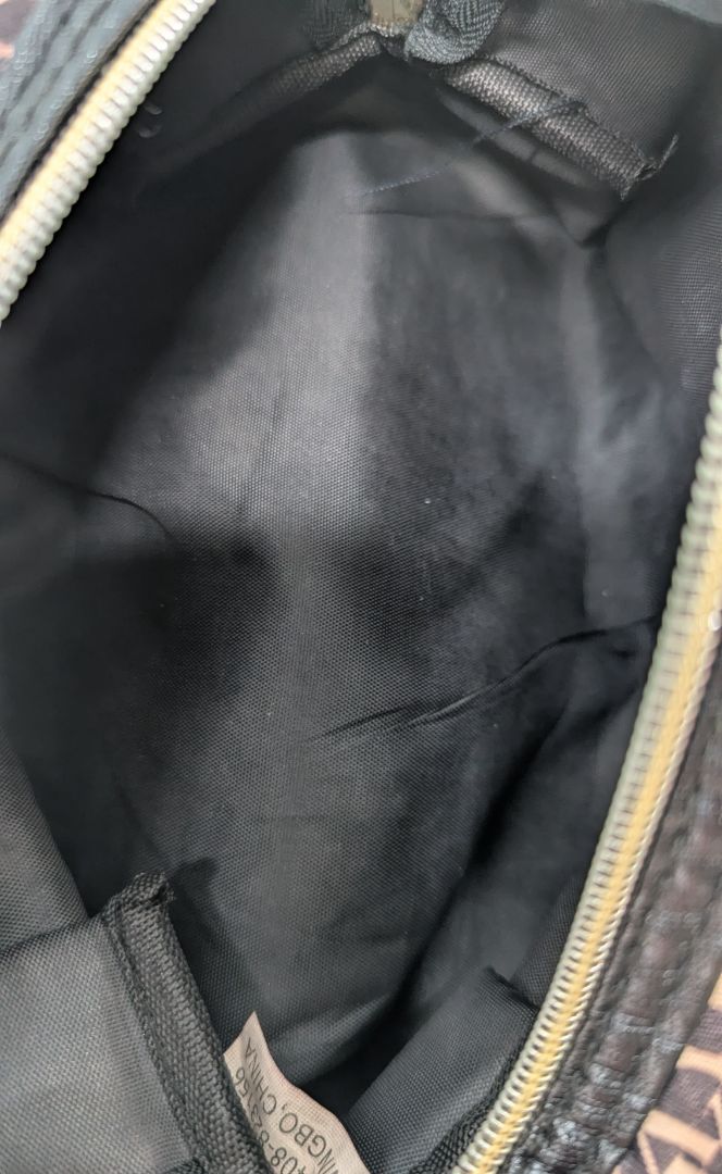 Adrienne Vittadini Brown Spotted Cosmetics Pouch