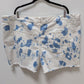 Lane Bryant White/Blue Tie-Dye Boyfriend Midi Denim Shorts