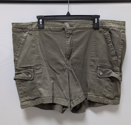 Hot Kiss Dark Green Mid-Rise Cargo Shorts