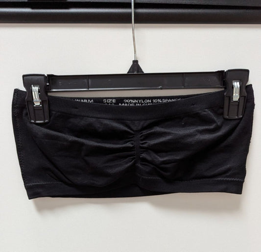 Black Ruched Center Bandeau Bra