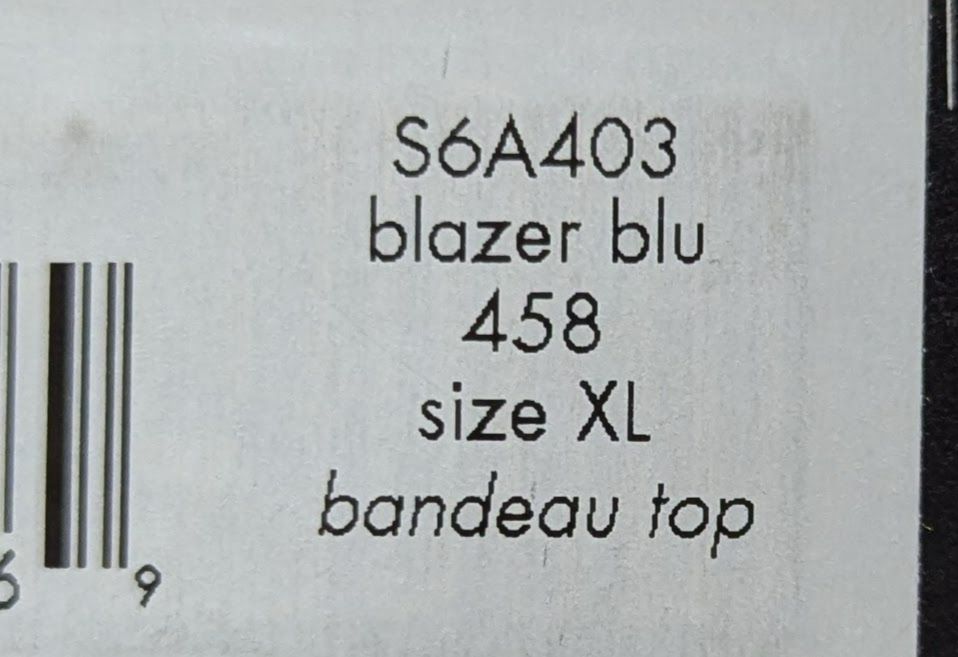 Kate Spade Blue Blazer Bandeau Bikini Swimsuit Set