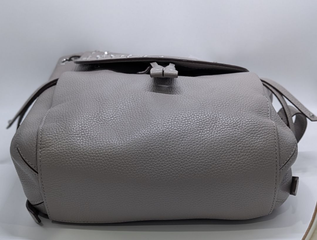 Michael Kors Ash Grey Riley LG Leather Backpack