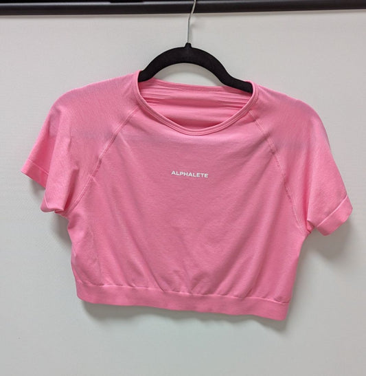 Alpalete Hot Pink Cropped Active T-Shirt