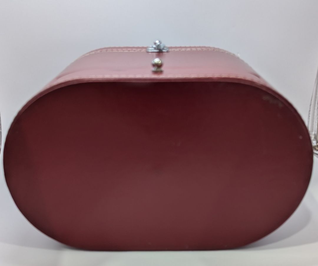 Red Leather Vintage Travel Jewelry Case