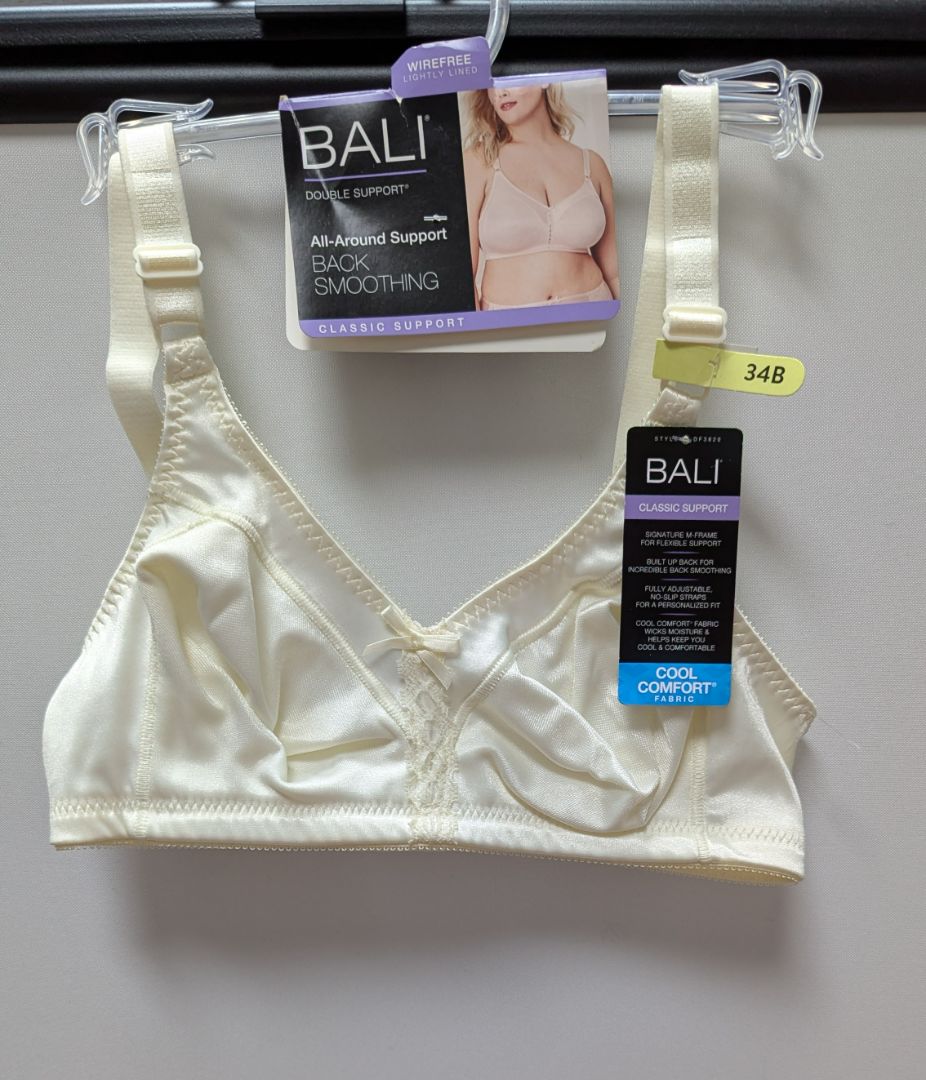 BALI Ivory Back-Smoothing Double-Support Wirefree Bra