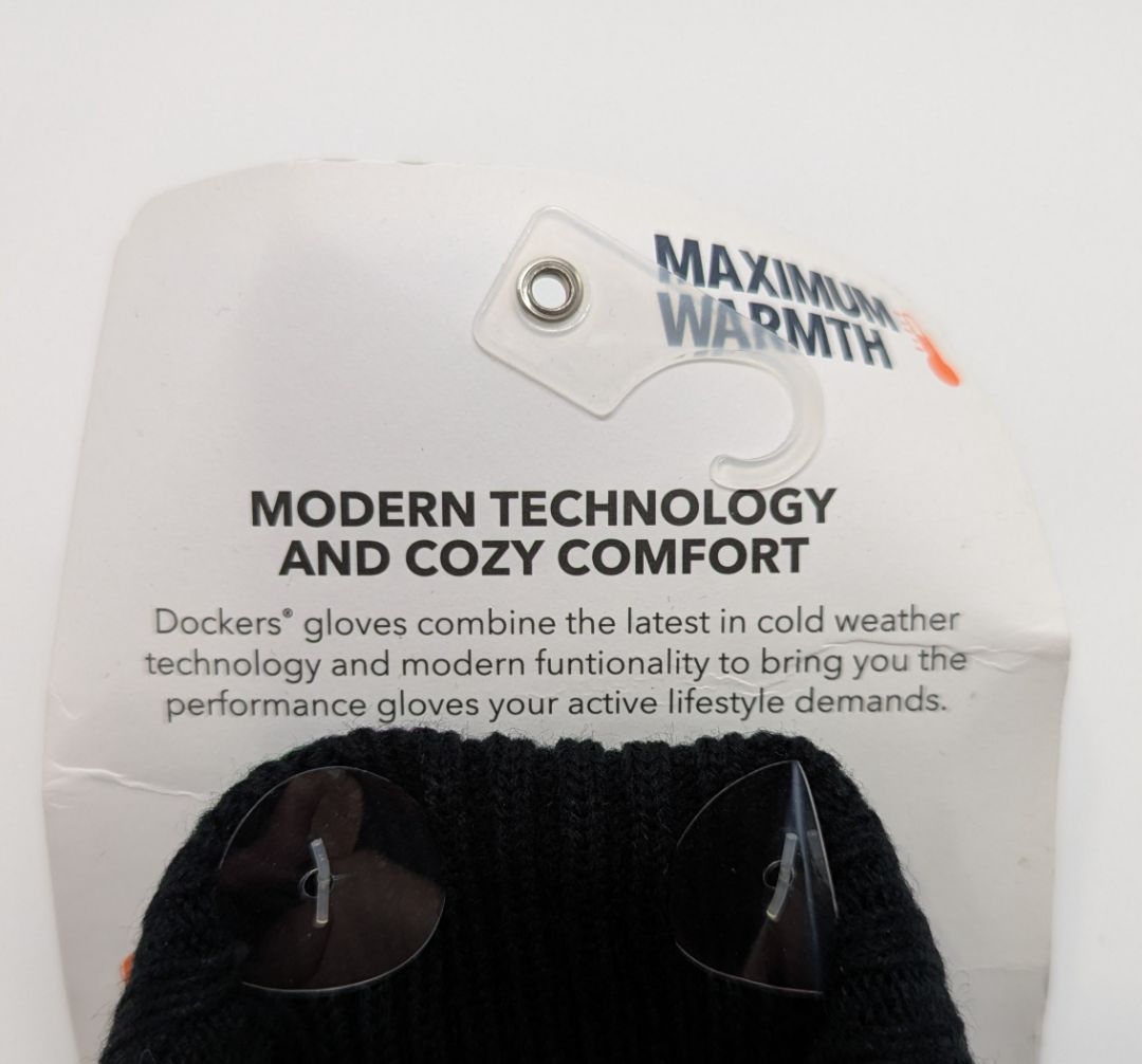 Dockers Charcoal Grey Supersoft Maximum Warmth  Gloves