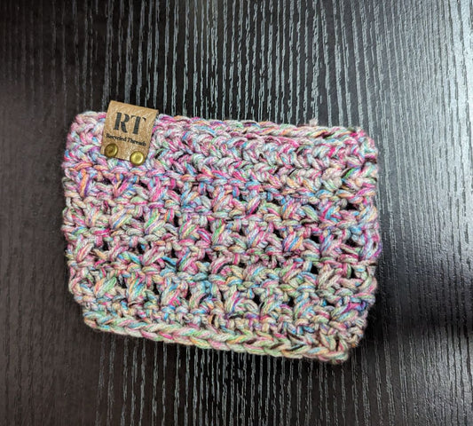 Recycled Threads (Pink Multicolor) Handmade Mug Cozy (M)