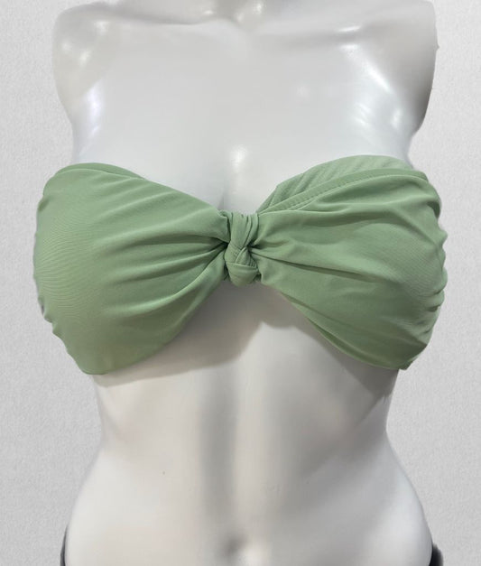 Shade & Shore Sage Green Strapless Bikini Swim Top