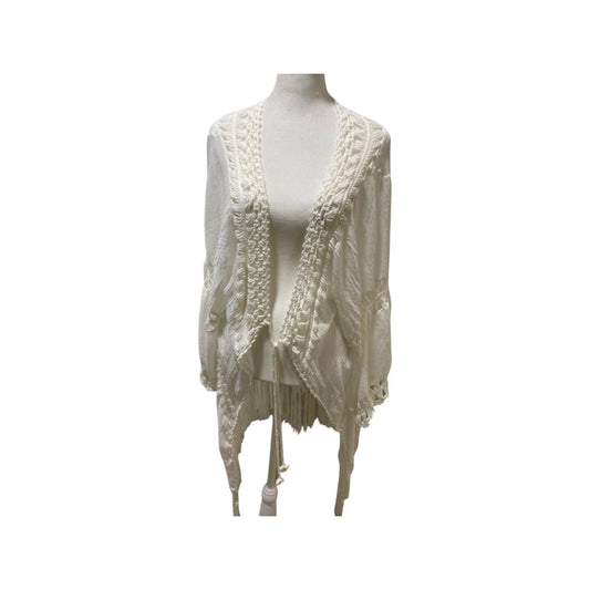 Vivid Importers White Tassel  Swimsuit Coverup