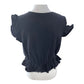 FancyInn Black Ruffled Crop Top