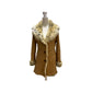 Larry Levine Faux Suede and Fur Coat