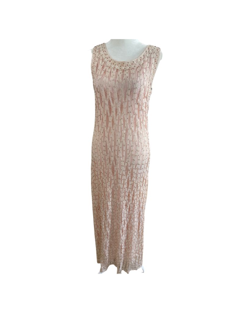 Carole Little Pink Sequin Maxi Dress