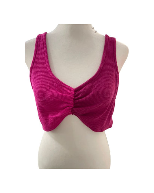 Wild Fable Two-tone Dark Pink/Pink Crop Tank