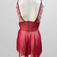 Avid Love Red/White Lace Sheer Lingerie with Thong