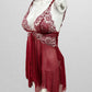 Avid Love Red/White Lace Sheer Lingerie with Thong
