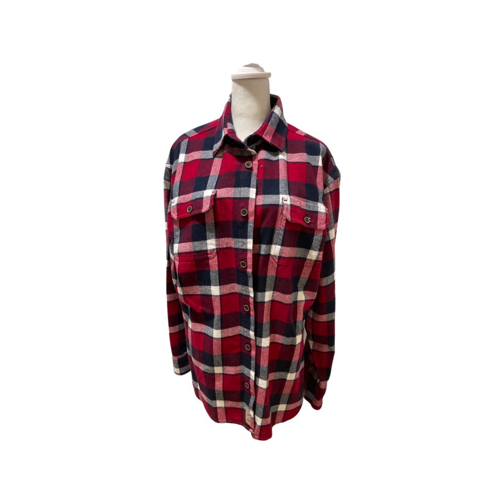 Jachs Red, White, and Black Flannel Shirt