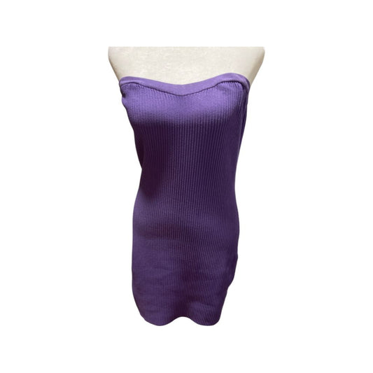 Emory Park Purple Strapless Ribbed Mini Dress