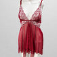 Avid Love Red/White Lace Sheer Lingerie with Thong