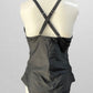 Yonique Black Halter Tankini Top (L)
