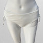 Anne Cole White Bikini Bottom with Ruching and Charms