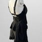 Black Ruffled Tankini Swim Top