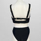 Black Bikini Swim Bottom with Thick Waistband (XS)